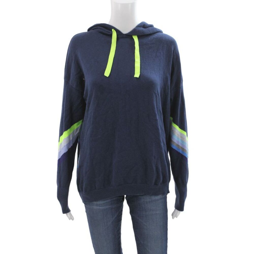 Scott & Scott London Women Pullover Striped Blue Cotton Size M